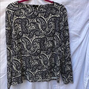 Talbots Navy and White Paisley Shirt. Classy and comfortable.